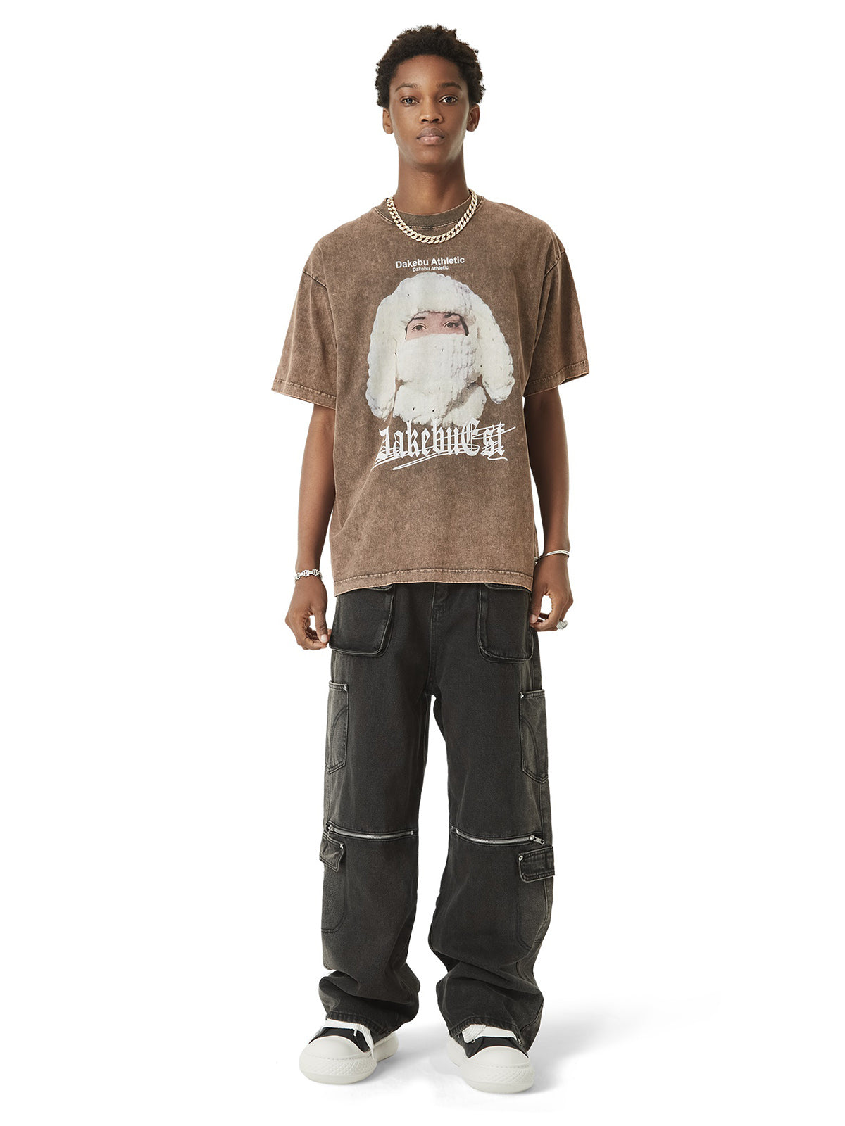 Sneakerhill Multi-pocket Zipper Design Washed Hip-Hop Jeans - 2112 - sneakerhillcom