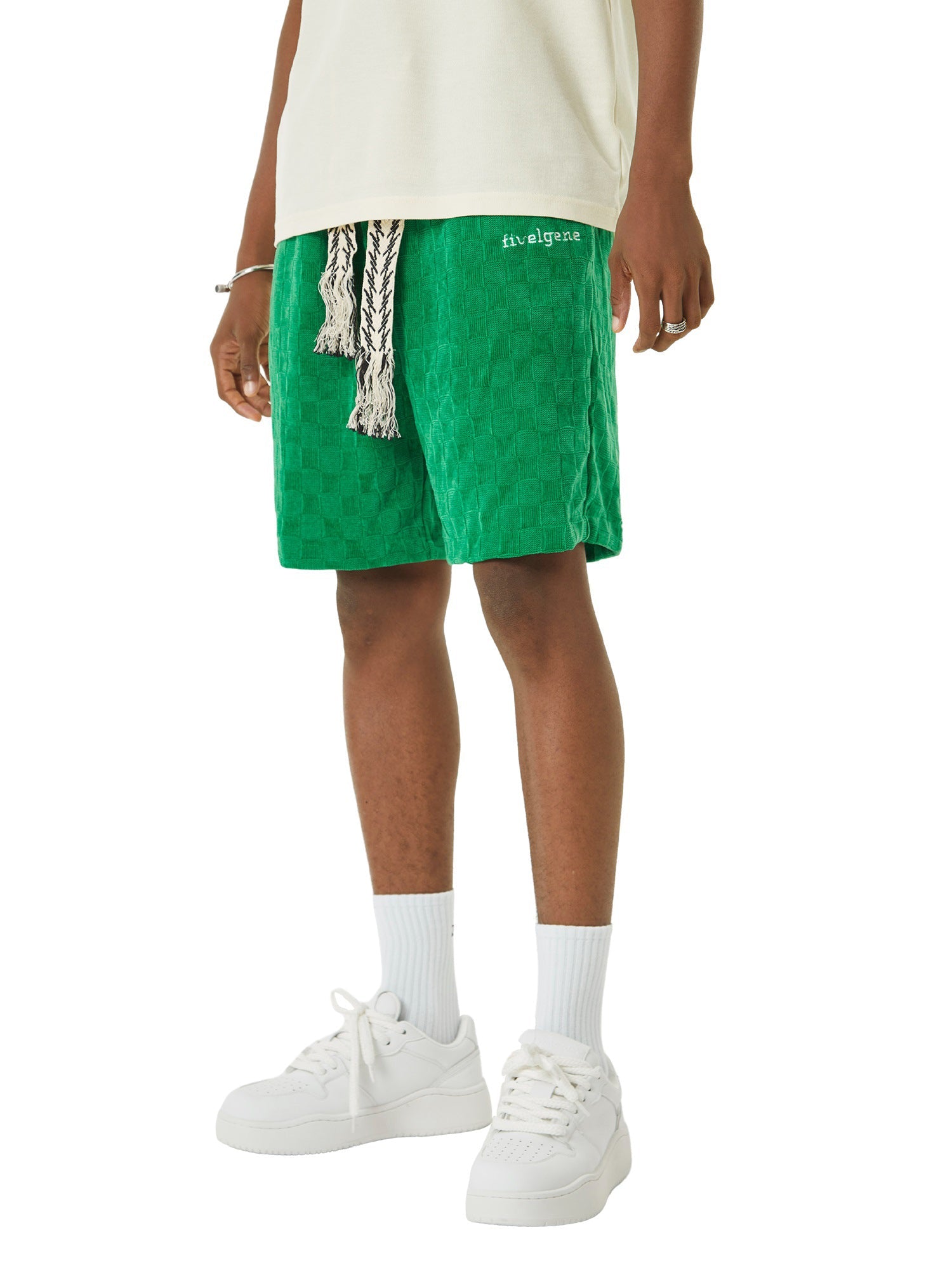 Sneakerhill Embroidered Corduroy Shorts -1181