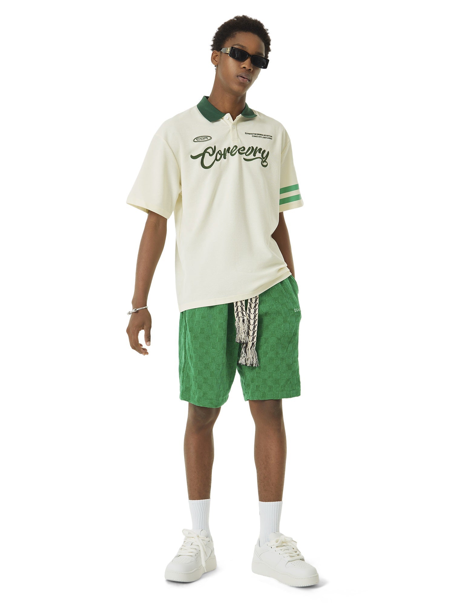 Sneakerhill Embroidered Corduroy Shorts -1181