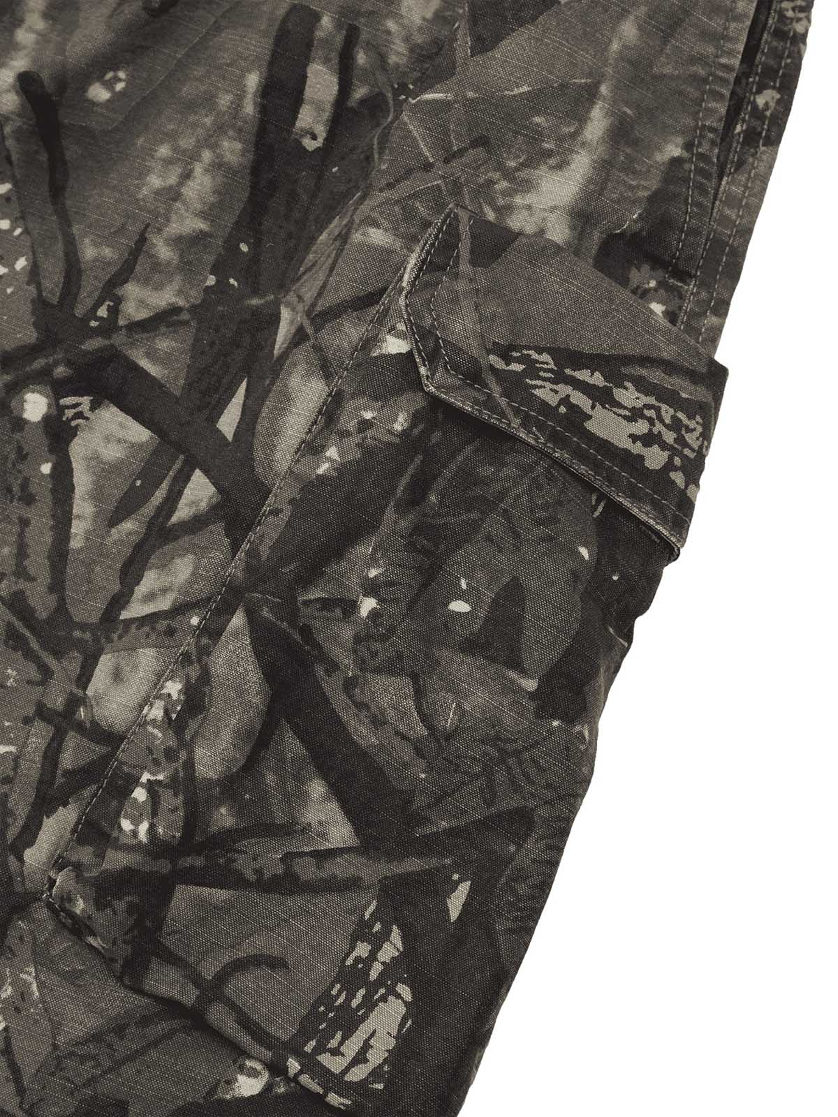 Sneakerhill Fallen Leaf Camouflage Pocket Workwear Shorts - 2050 SP2406042CVS