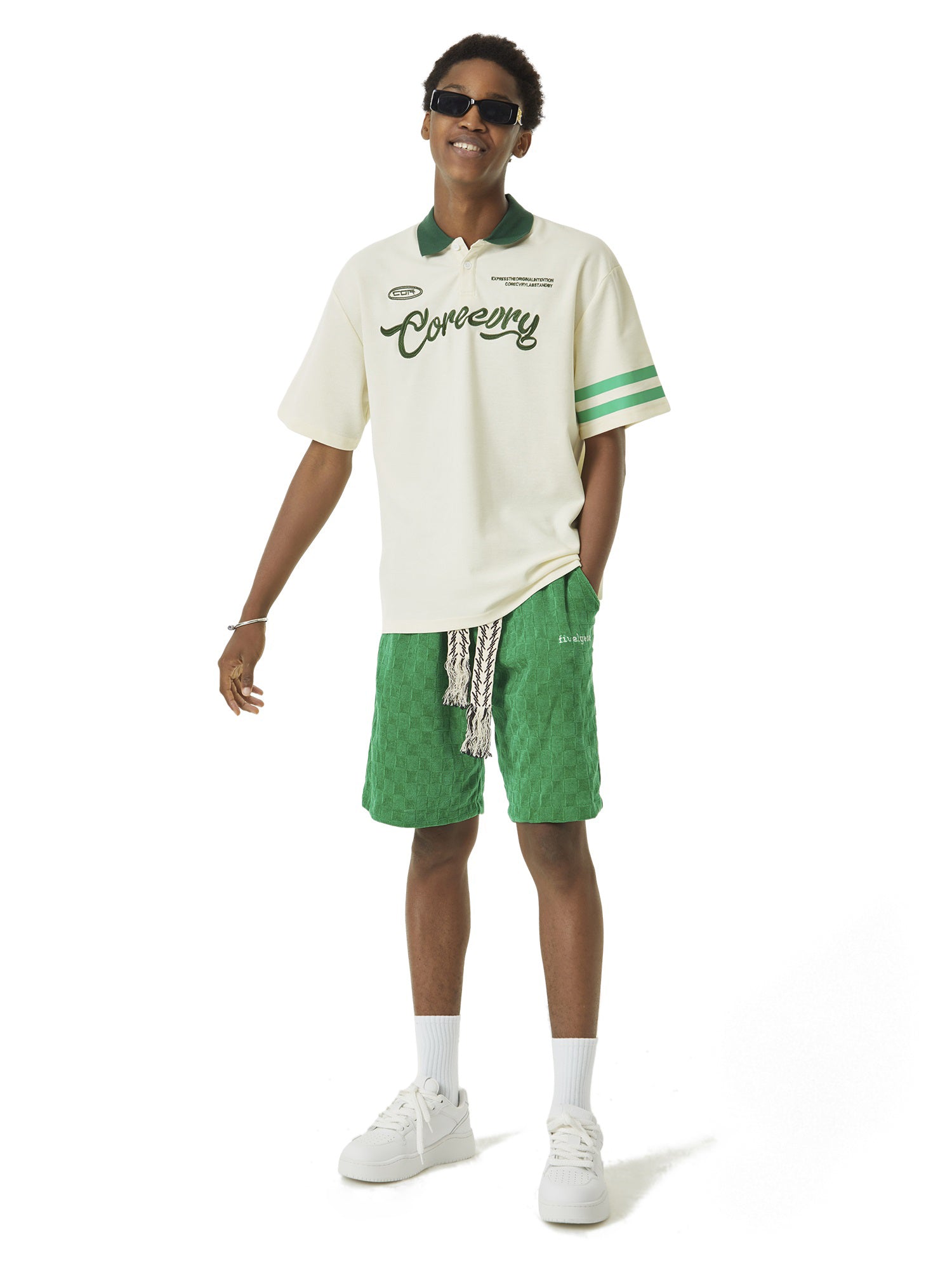 Sneakerhill Embroidered Corduroy Shorts -1181