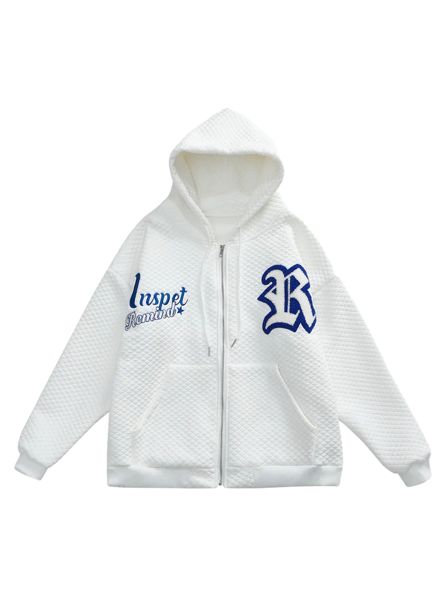 Sneakerhill Letter Embroidered Hoodie Jacket -1095 SP220221POSB