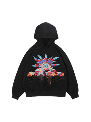 Sneakerhill Hip-hop Creative Fun Embroidered Hoodie