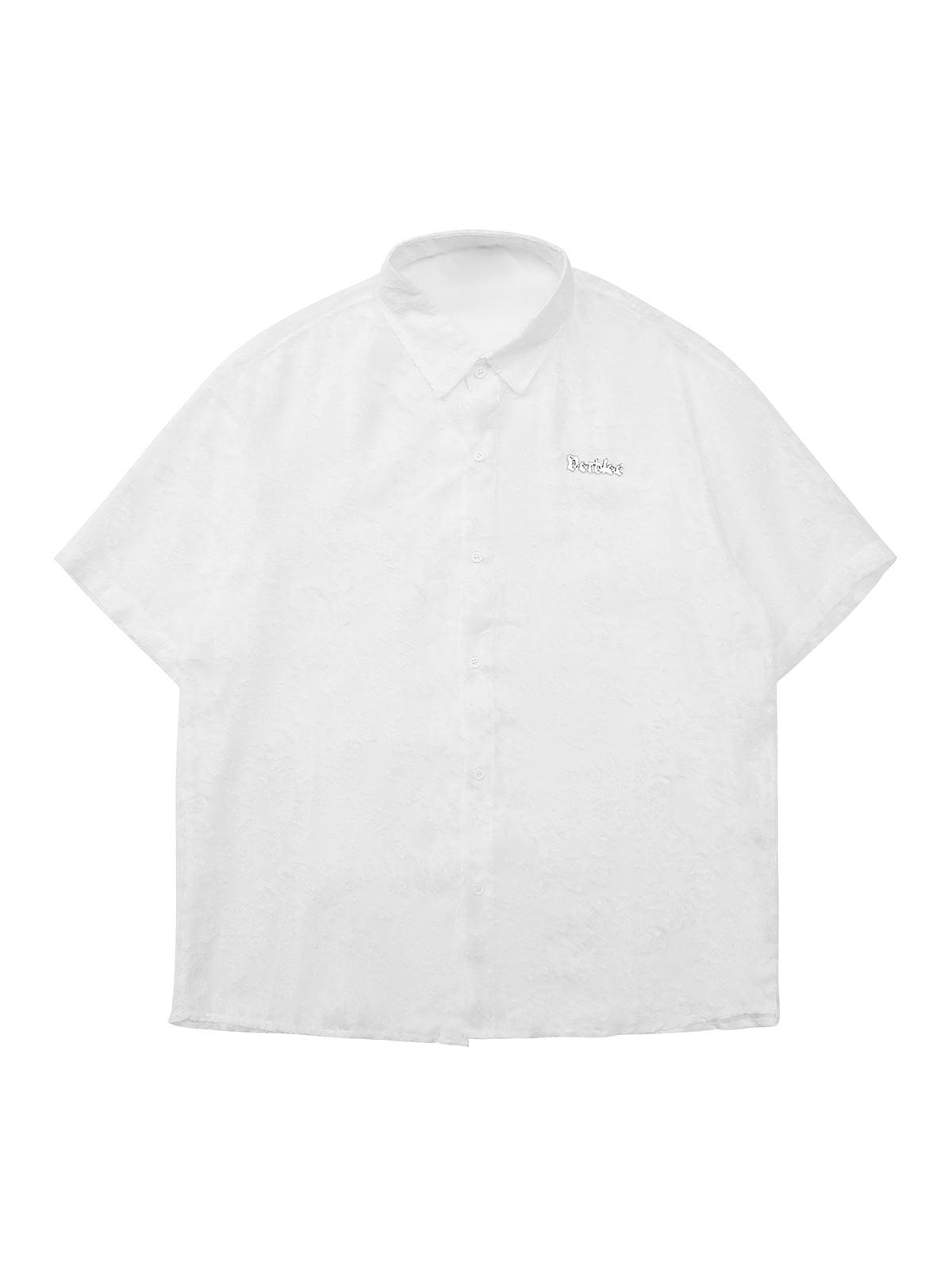 Sneakerhill High Steet Textured Metal Button Shirt SP2406145LDG