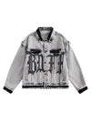 Sneakerhill High Street Washed Distressed Denim Jacket - sneakerhillcom