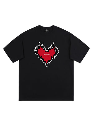 Sneakerhill Heart Print T-shirt SP230424AKBP