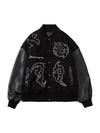 Sneakerhill Symbol Embroidery PU Leather Racing Jacket -1133 SP220224ADLI