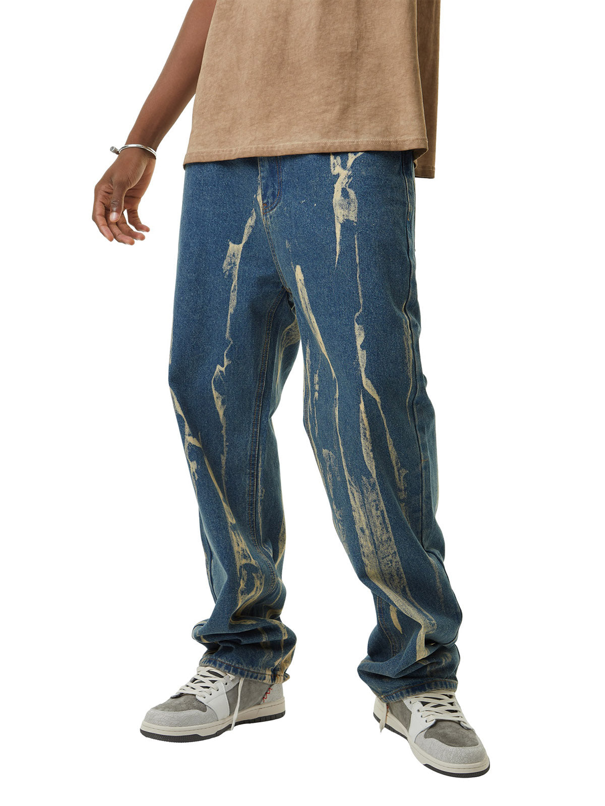 Sneakerhill Lightning Flying Tie-Dye Hip-Hop Jeans - sneakerhillcom