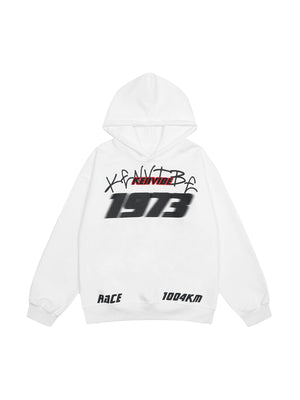 Sneakerhill American High Street Fuzzy Digital Print Hoodie - sneakerhillcom