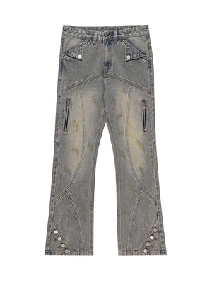 Sneakerhill Patchwork Stressed Jeans SP230310MDKA