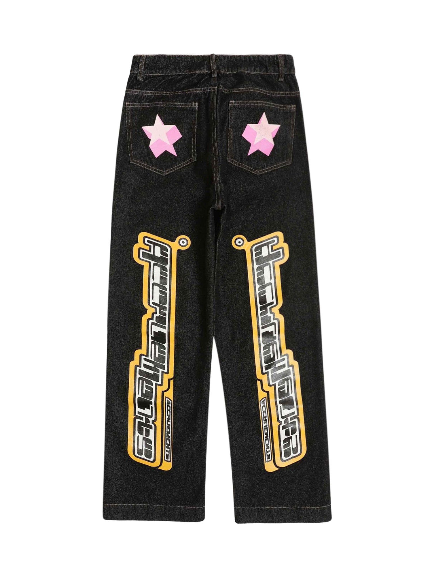 Sneakerhill Star Letter Print Jeans - 1594 SP230320TSM7