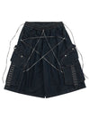 High Street Star Distressed Denim Jorts - sneakerhillcom