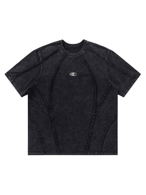 Sneakerhill Split Raw Edge Short Sleeve T-shirt - 2159 SP240624ACN9