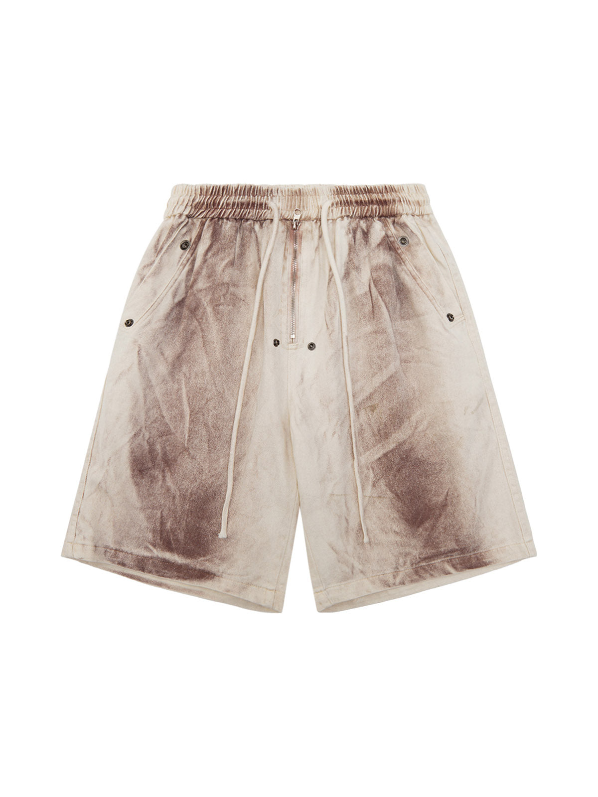 Sneakerhill Spray-painted Woodcut Hip-Hop Shorts SP240604MKNL