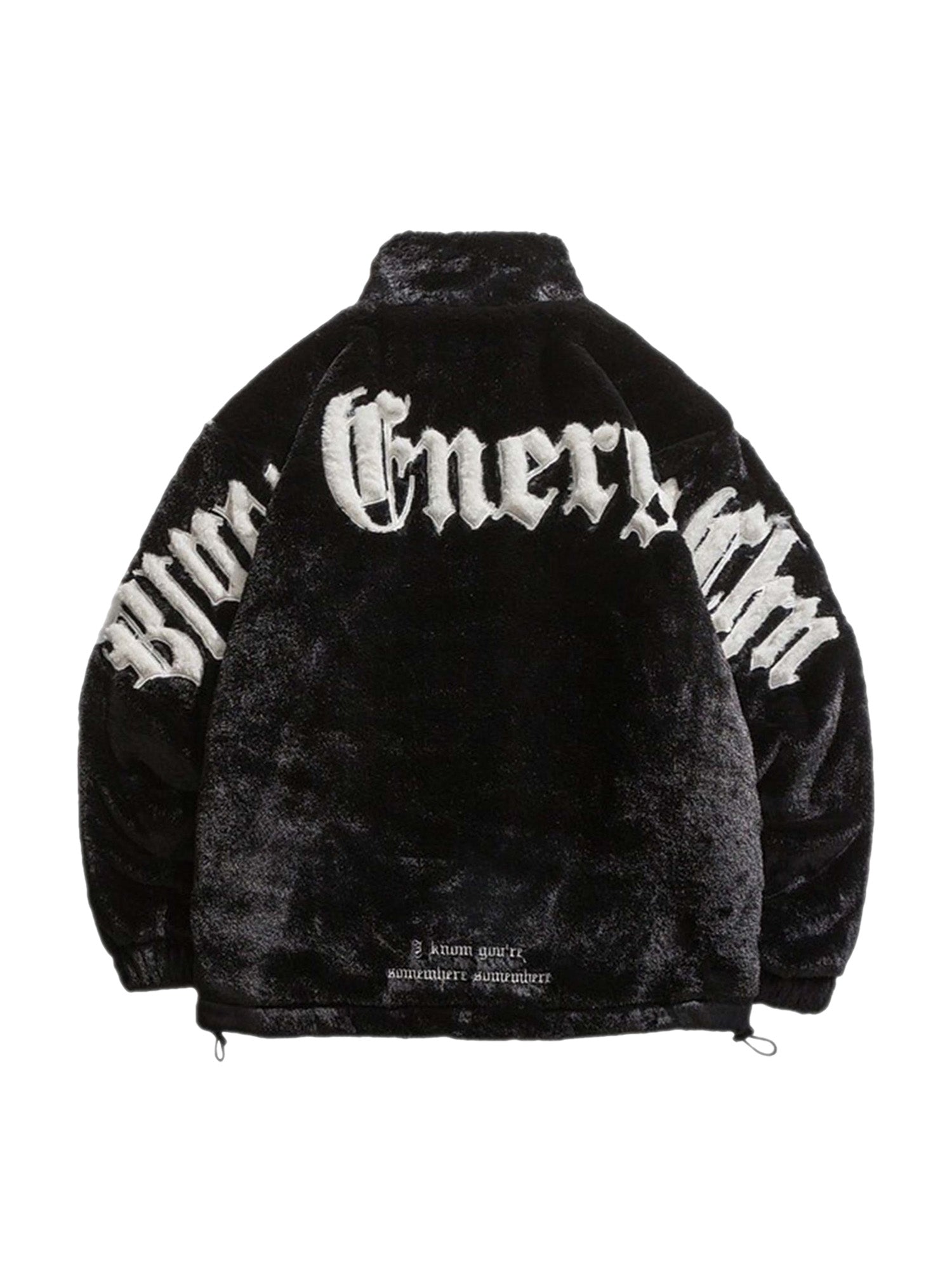 Sneakerhill Street Letter Embroidered Plush Jacket - 1838 SP231120A4BE