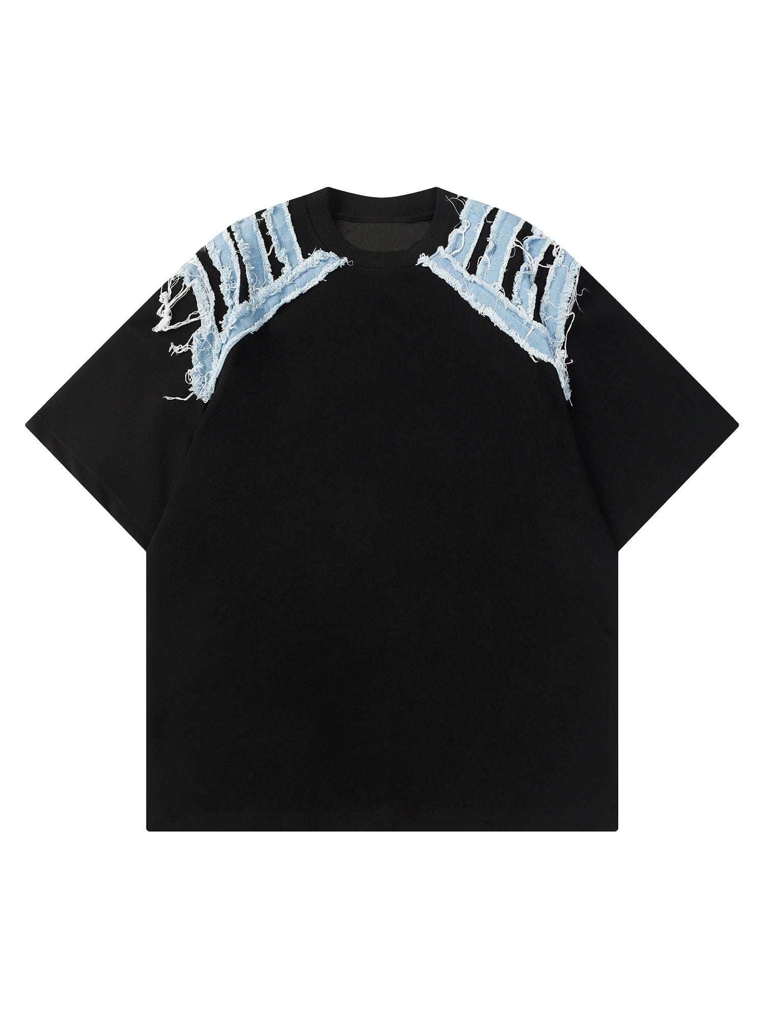 Sneakerhill Niche Design Patchwork Short-sleeved T-shirt SP240417Y7OJ