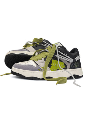 Sneakerhill Vintage Contrasting Color Sneakers - sneakerhillcom