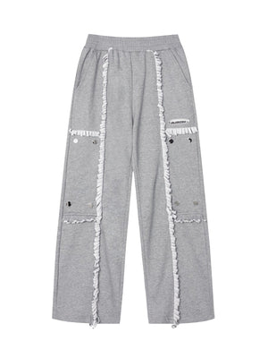 Sneakerhill High Street Spliced Button Patchwork Pants SP240426D7S4