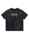 Retro Hot Silver Washed Ripped T-shirt SP240321KHJP