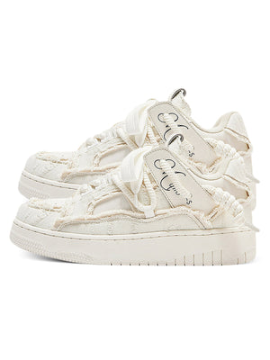 Sneakerhill Tassel Contrast Color Sneakers - sneakerhillcom