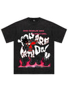 Sneakerhill Fun Letter Print T-shirt - 1901 SP240109CLY9