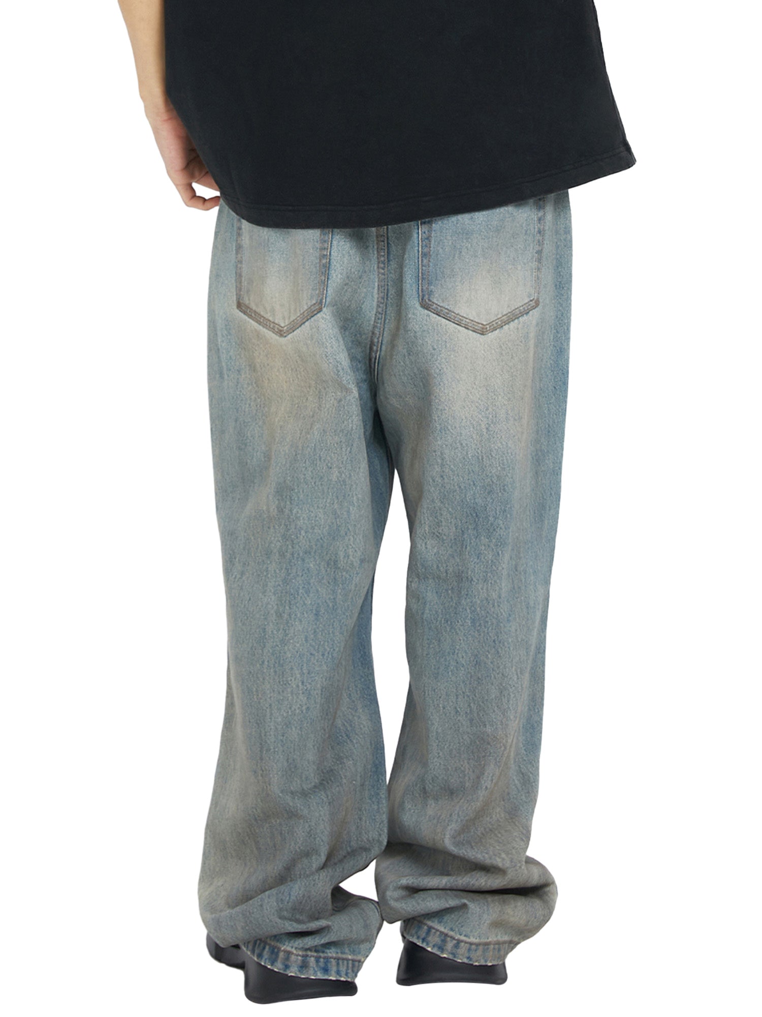 Retro Street Washed Distressed Hip Hop Jeans - sneakerhillcom