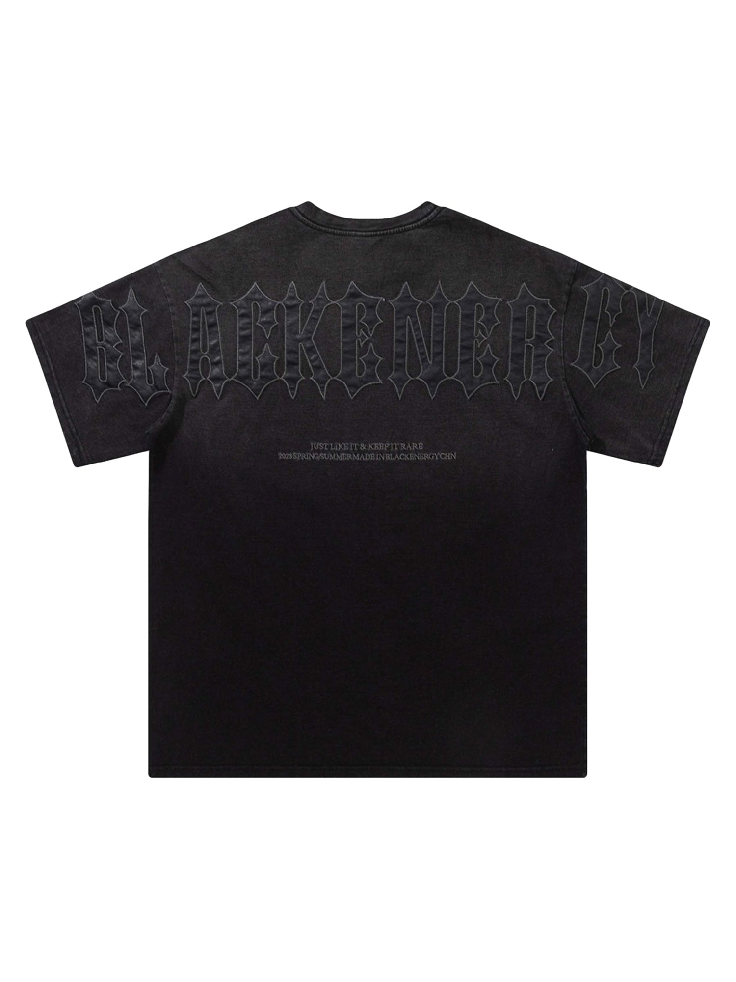 Sneakerhill Tie-dye Gradient Letter Embroidery T-shirt - 1542