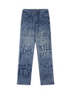 Sneakerhill Hip-hop Graffiti Alphabet Jeans - 1743 SP231006NO6U