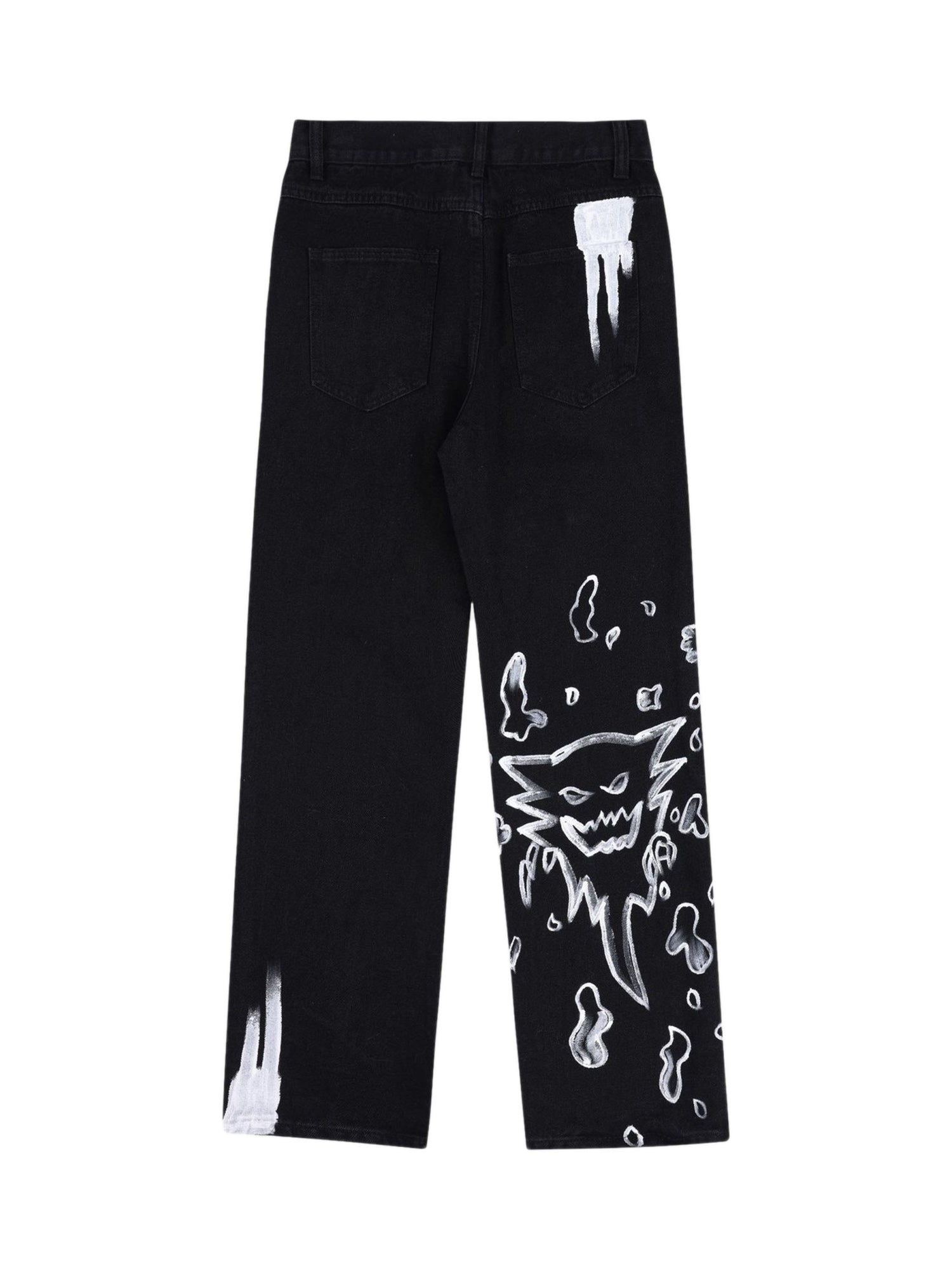 Sneakerhill Skull Centipede Print Casual Pants SP230626K96F