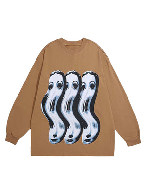 Sneakerhill Spoof Portrait Crew Neck Sweatshirt SP230824D0AI