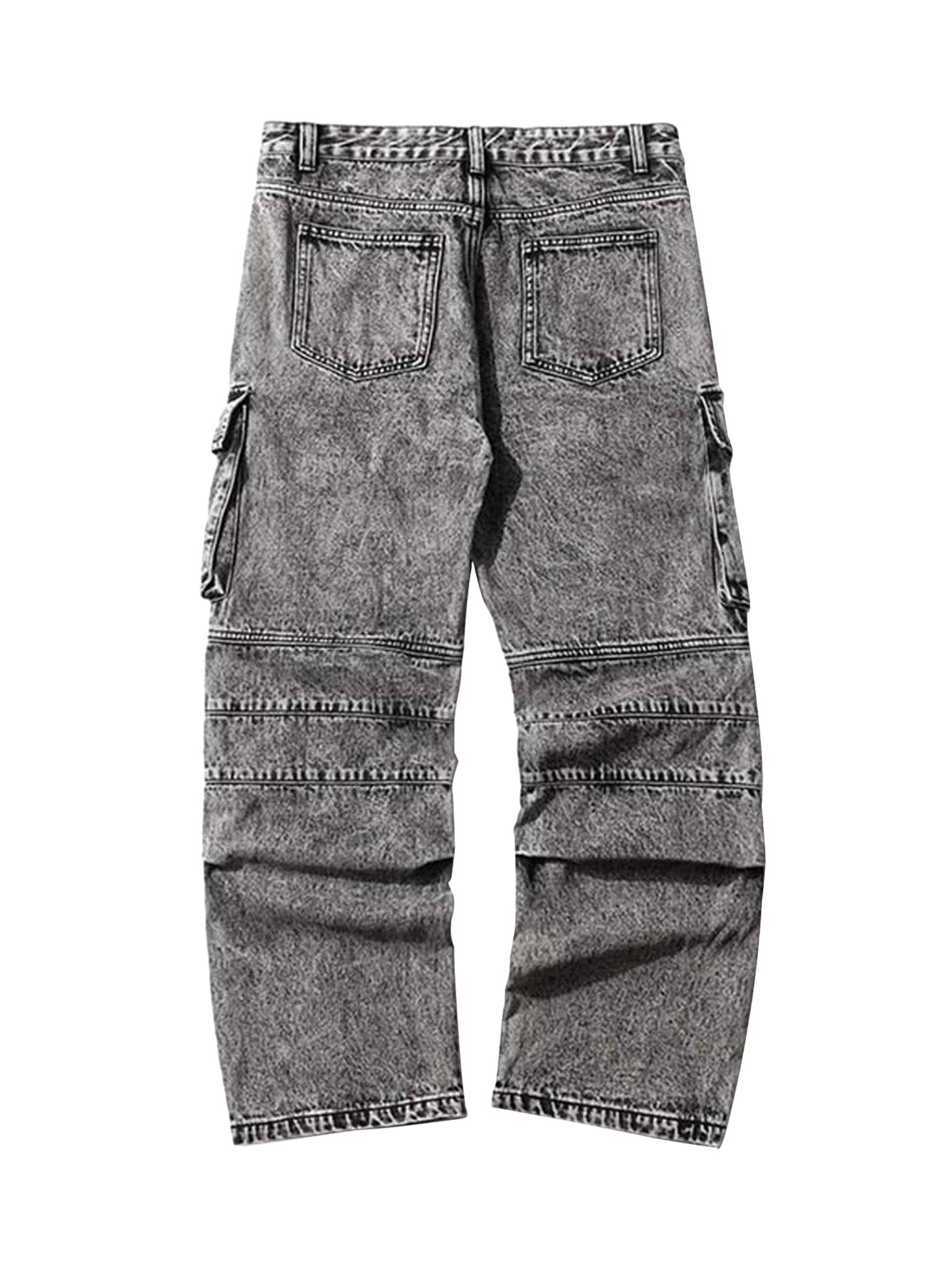 Sneakerhill Washed And Distressed Multi-pocket Jeans - 1698 SP230918L70U