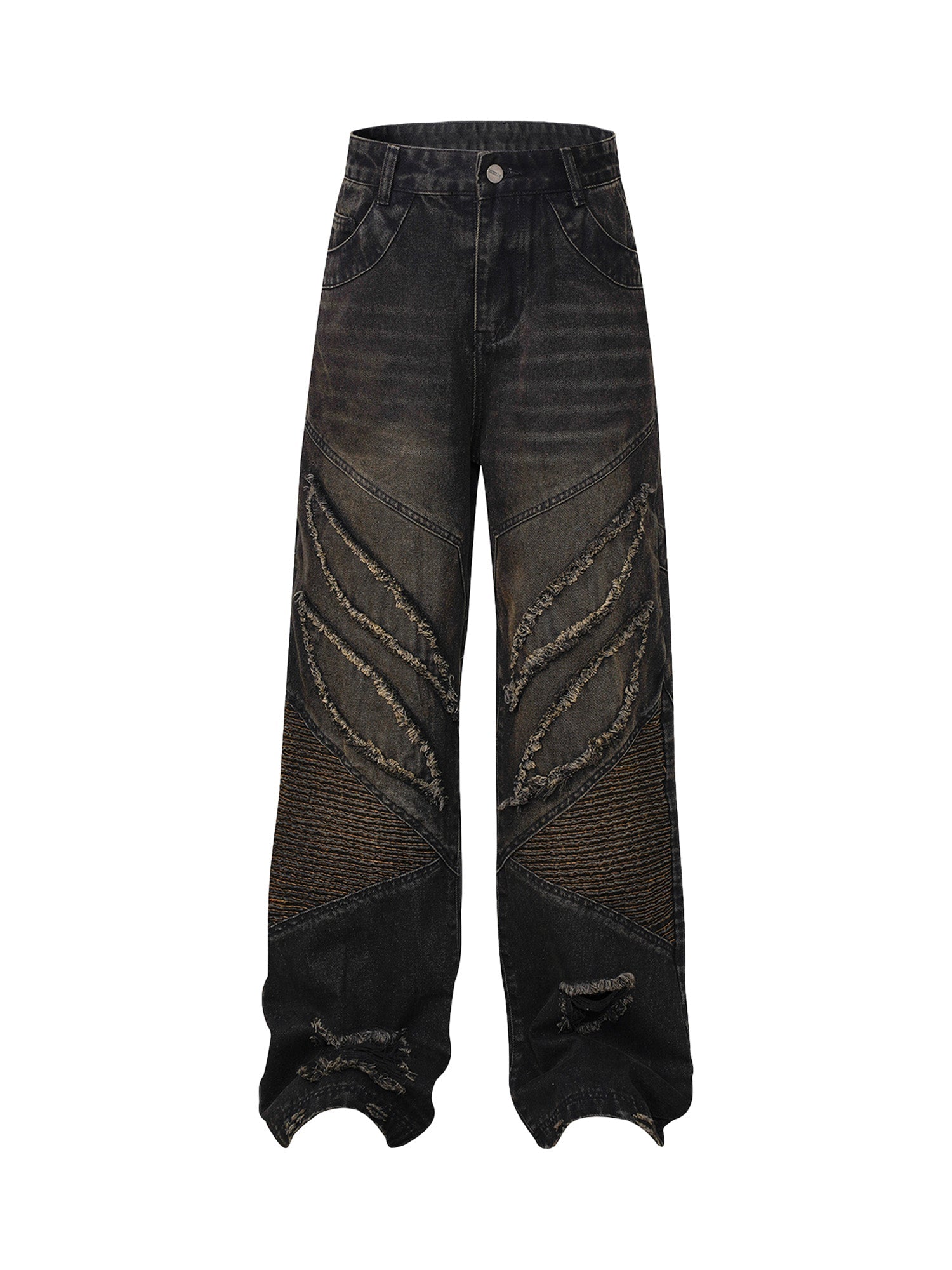 Sneakerhill American High Street Washed Distressed Jeans - sneakerhillcom