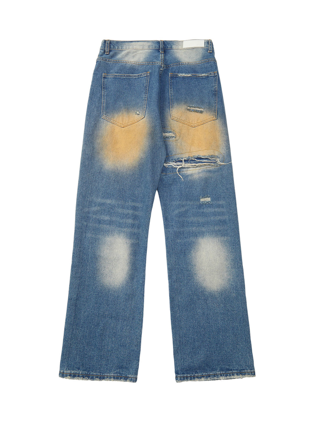 Sneakerhill High Street Washed Spray Paint Ripped Jeans - sneakerhillcom