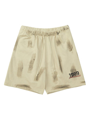 Sneakerhill American Retro Spray Paint Casual Shorts SP240611NIJ1