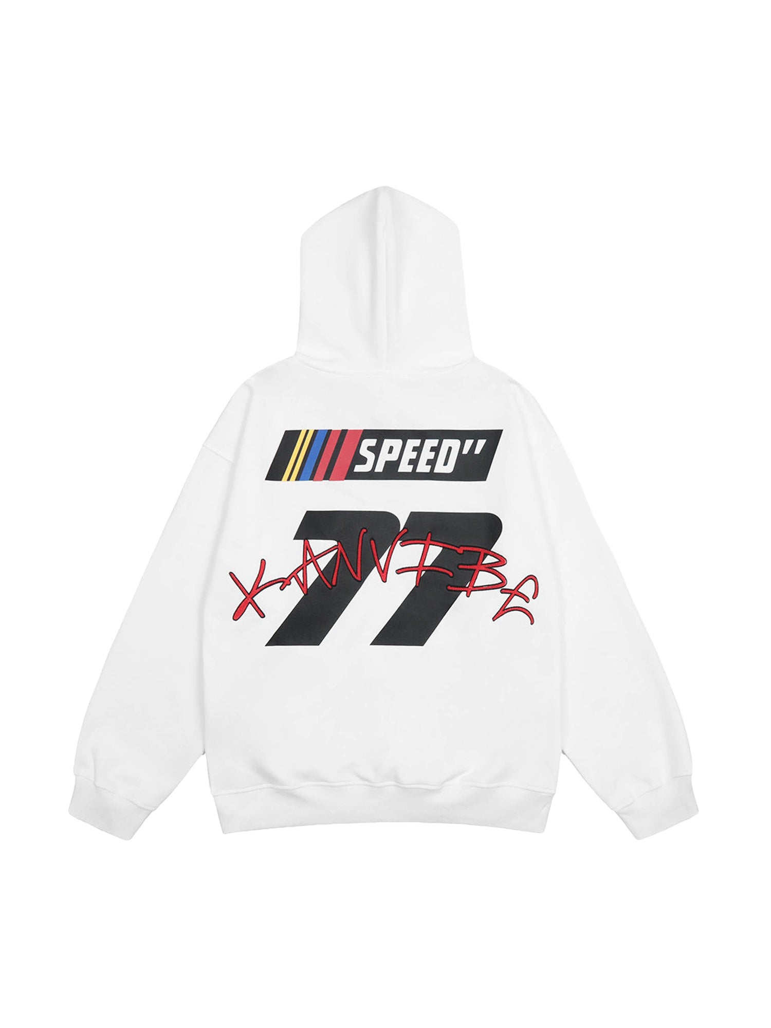 Sneakerhill American High Street Fuzzy Digital Print Hoodie - sneakerhillcom