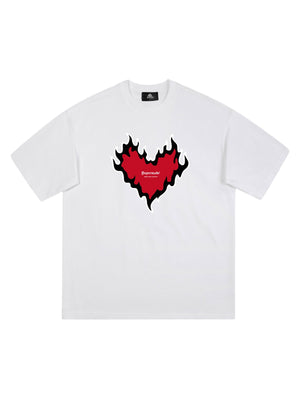 Sneakerhill Heart Print T-shirt SP230424AKBP