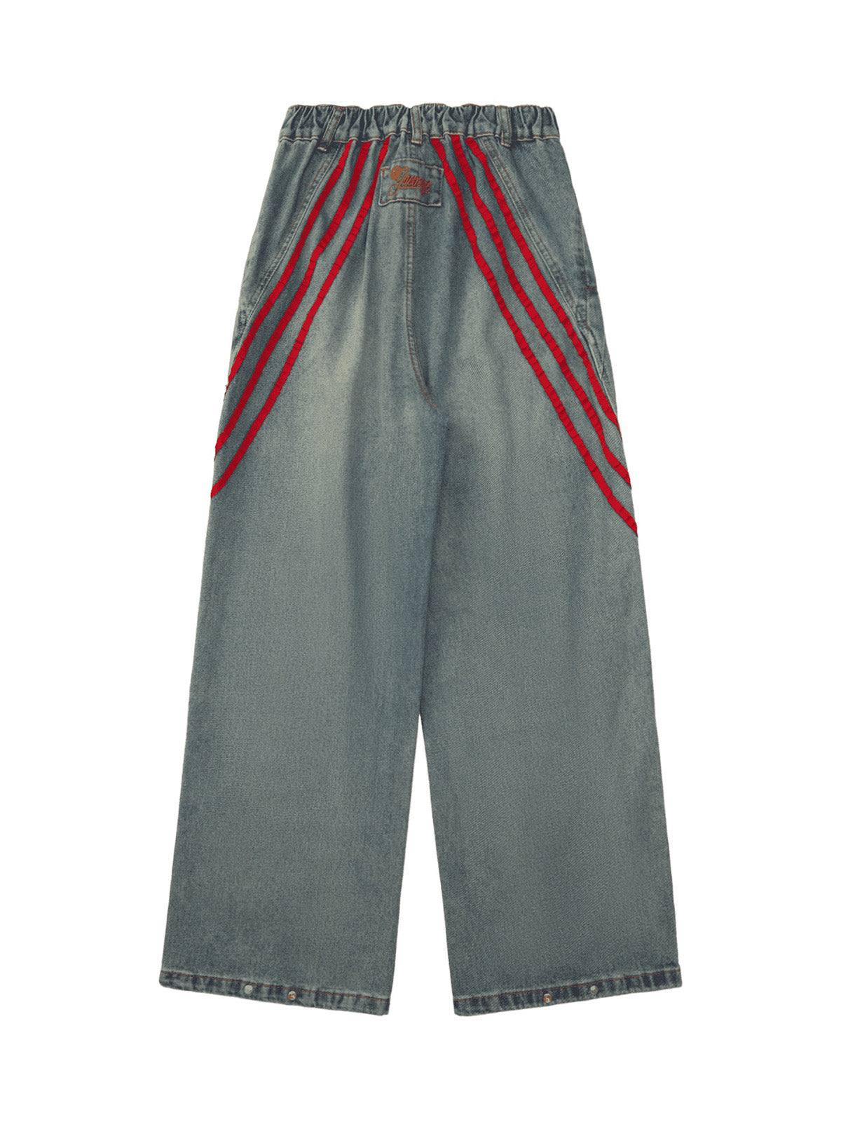 Sneakerhill American Retro Contrast Washed Jeans - sneakerhillcom