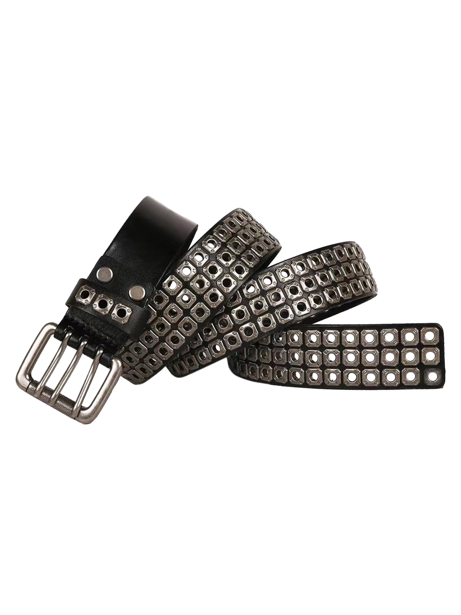 Gothic Dark Style Hollow Rivet Punk Belt - 1993 SP240408CBTL