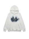 Sneakerhill Raw Edge Embroidered Patch Graphic Hoodie SP240301UFCP