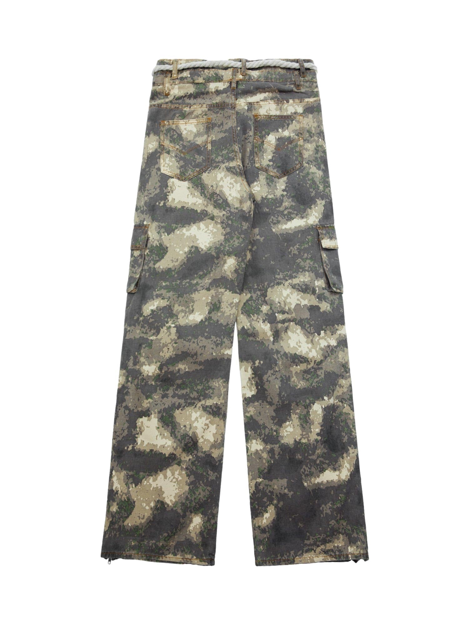 Sneakerhill Camo Baggy Wide Leg Pockets Cargo Pants - 2019 SP240302COO8