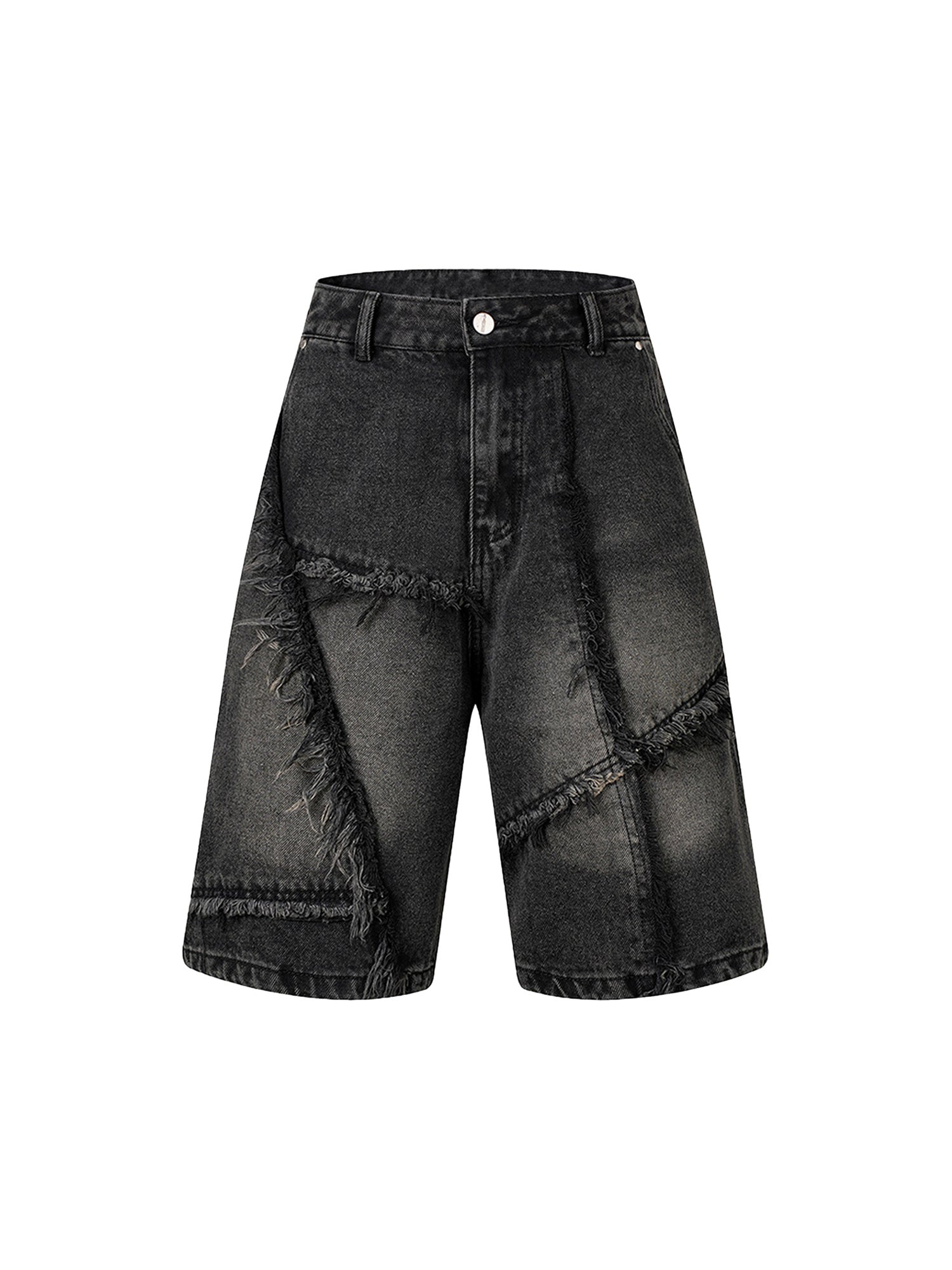 Sneakerhill High Street Irregular Beard Denim Shorts SP240613T3AG