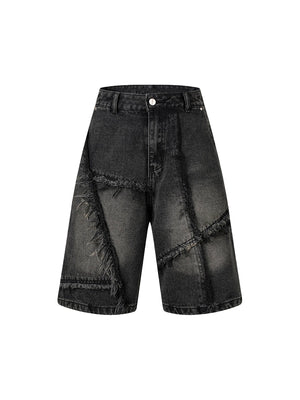 Sneakerhill High Street Irregular Beard Denim Shorts SP240613T3AG