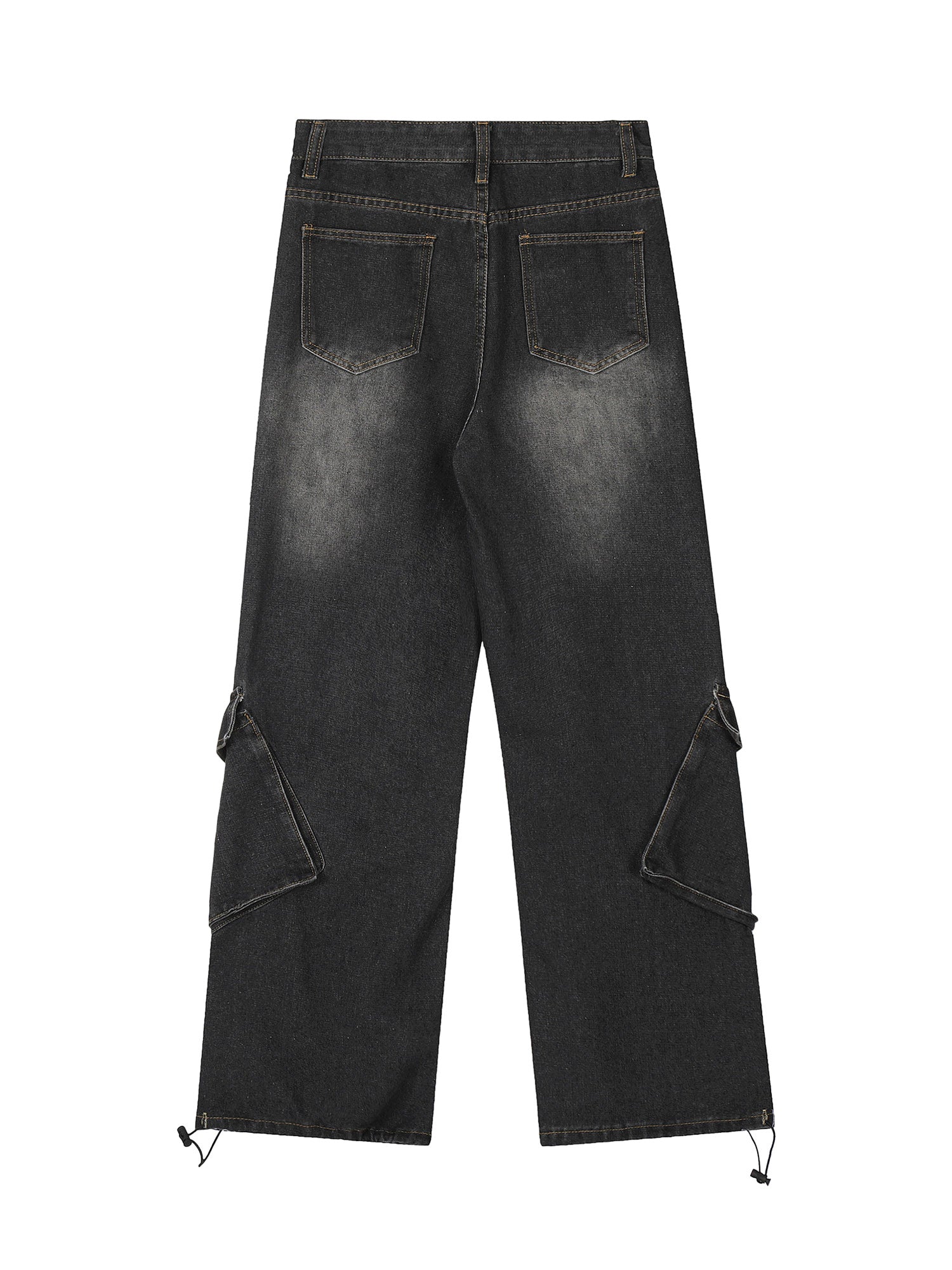 Sneakerhill Washed Distressed Workwear Hip-Hop Jeans - sneakerhillcom