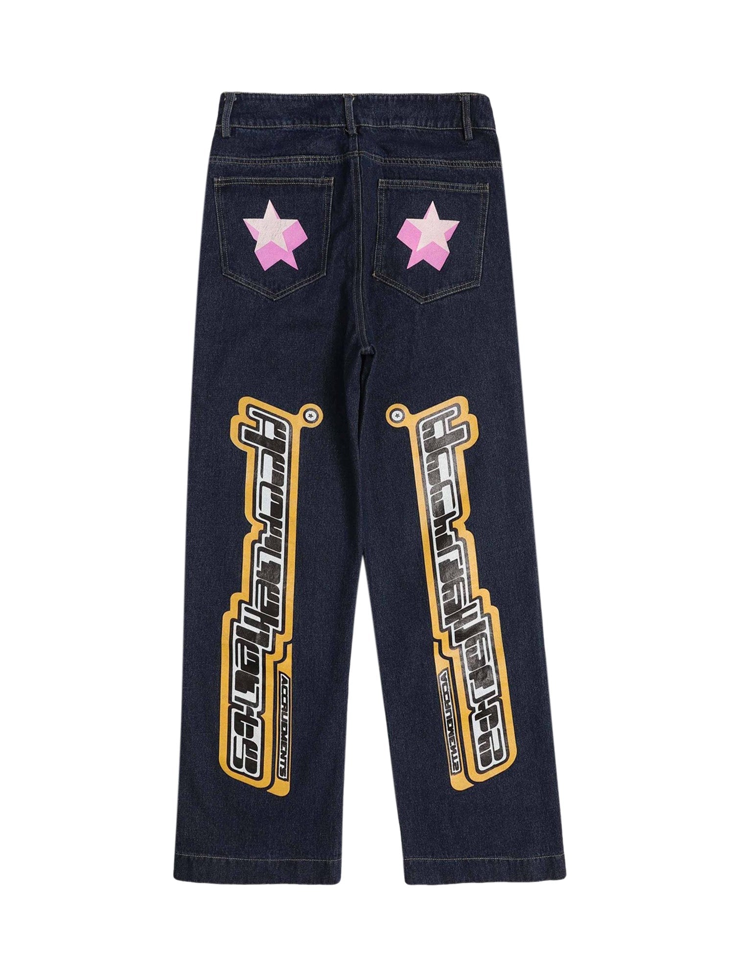 Sneakerhill Star Letter Print Jeans - 1594 SP230320TSM7