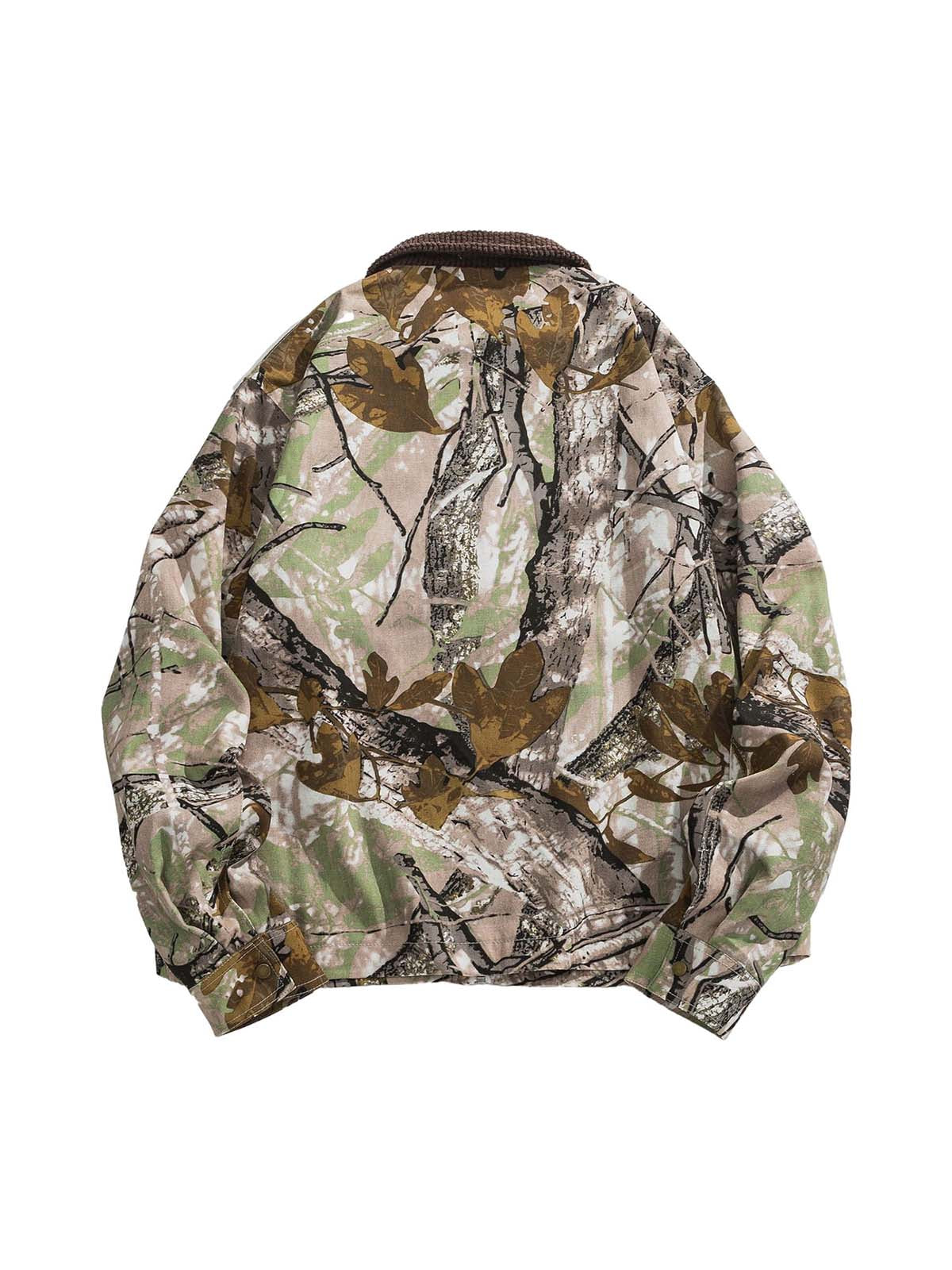 Sneakerhill American Retro Leaf Print Jacket - sneakerhillcom