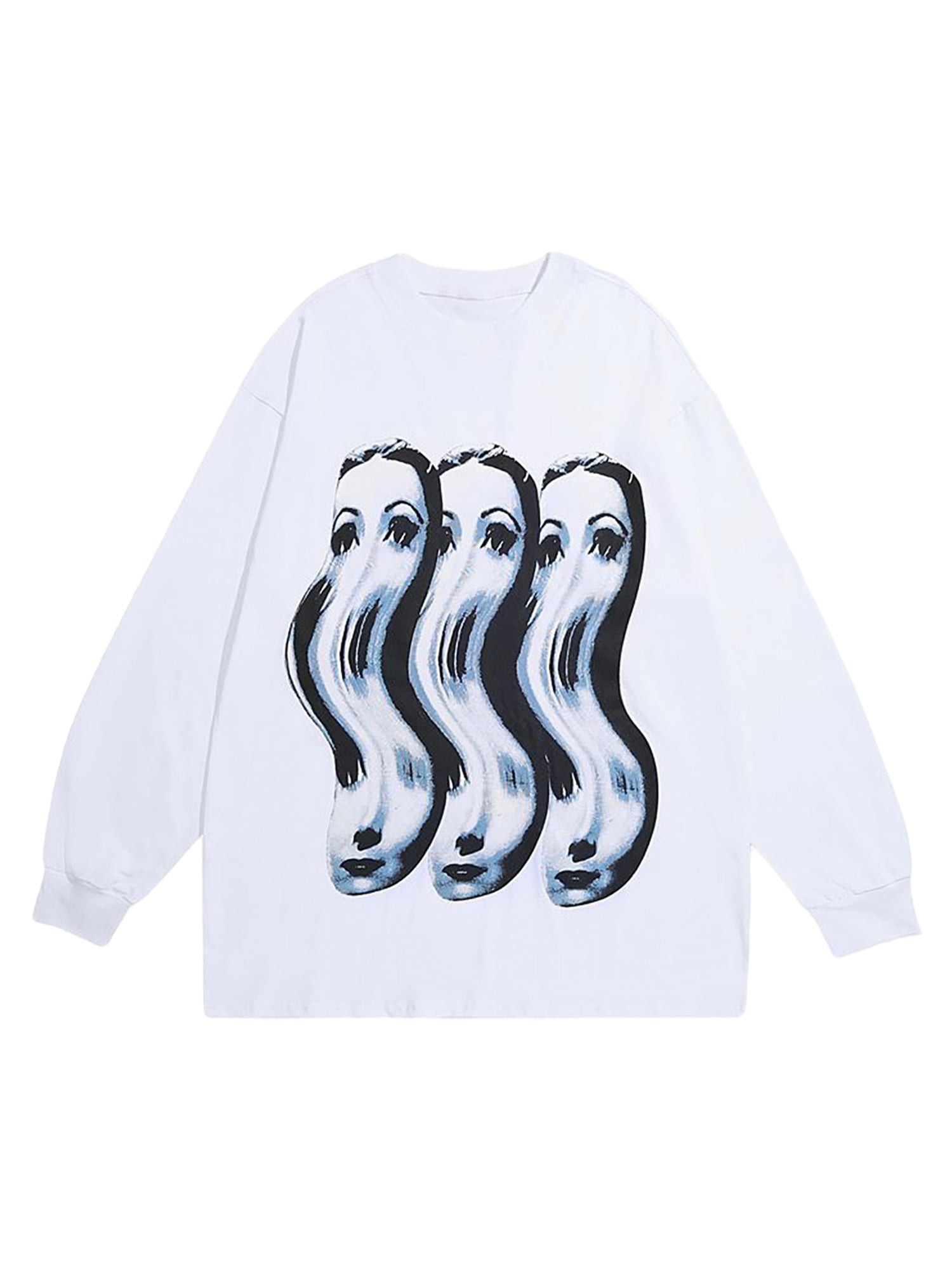 Sneakerhill Spoof Portrait Crew Neck Sweatshirt SP230824D0AI