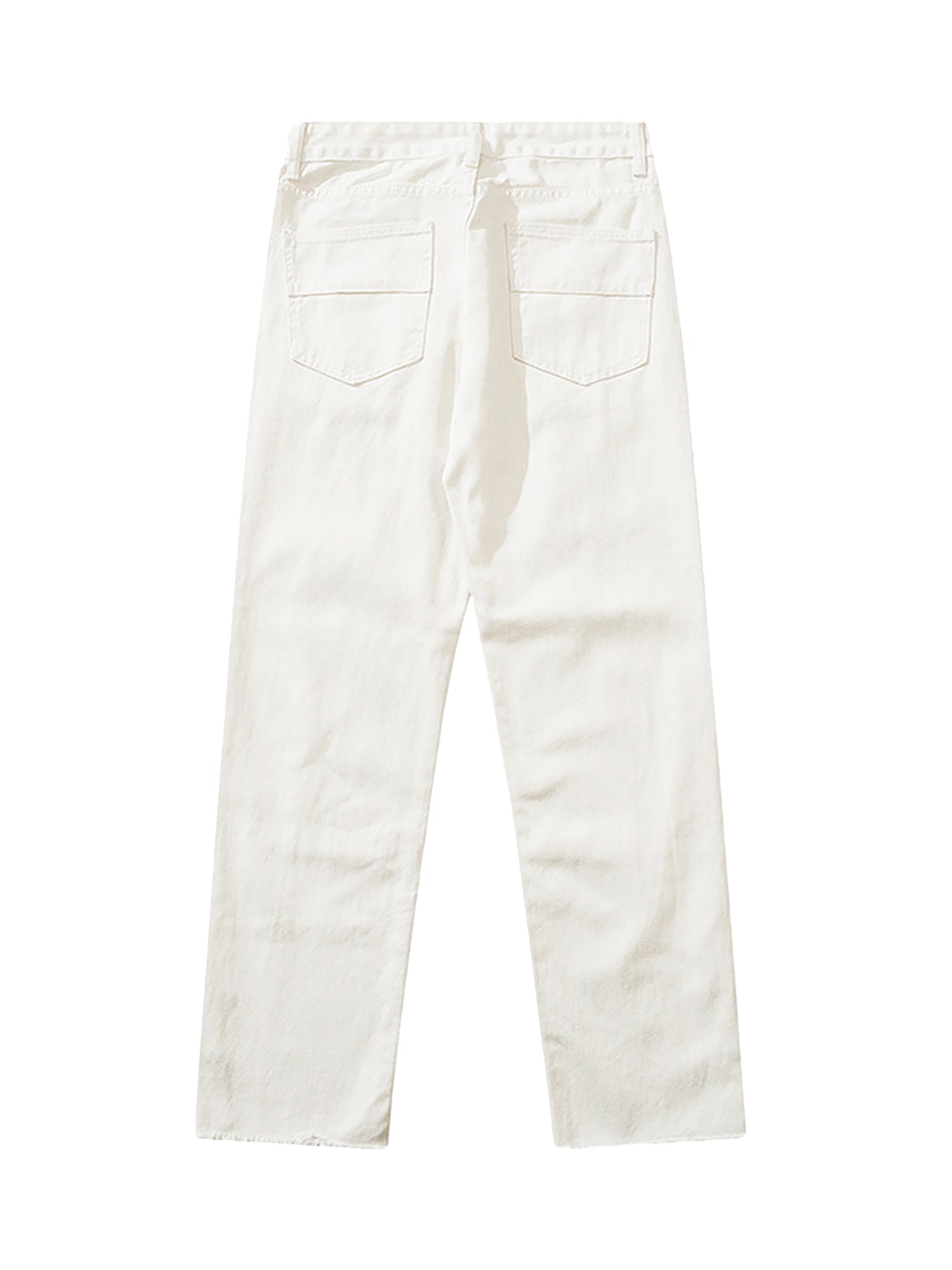 The Supermade Graffiti Print White Straight Jeans -1184 SP220318PC1G