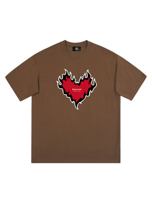 Sneakerhill Heart Print T-shirt SP230424AKBP