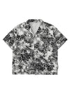 Sneakerhill Ink Tie-dye Floral Hip-hop Short-sleeved Shirt