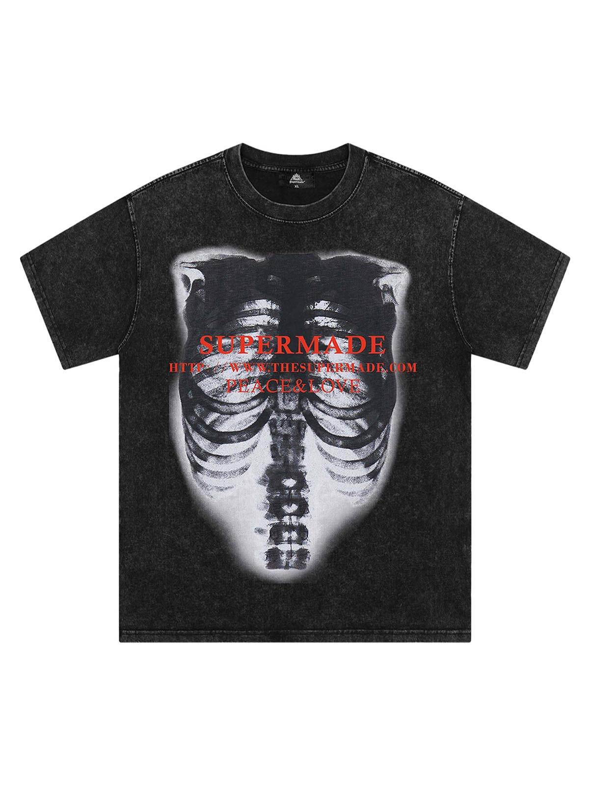 Sneakerhill Skull Image Street Hip-Hop T-shirt - 2131 SP2408075R4E